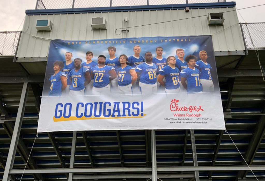 CA stadium banner
