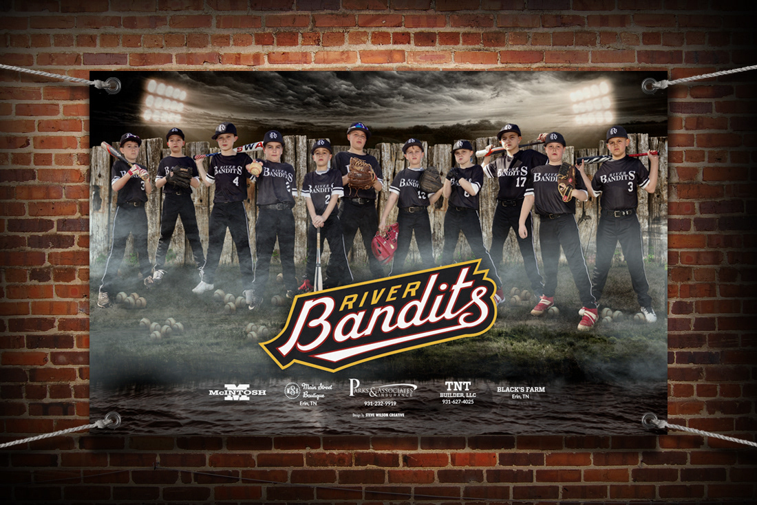 River Bandits banner mockup